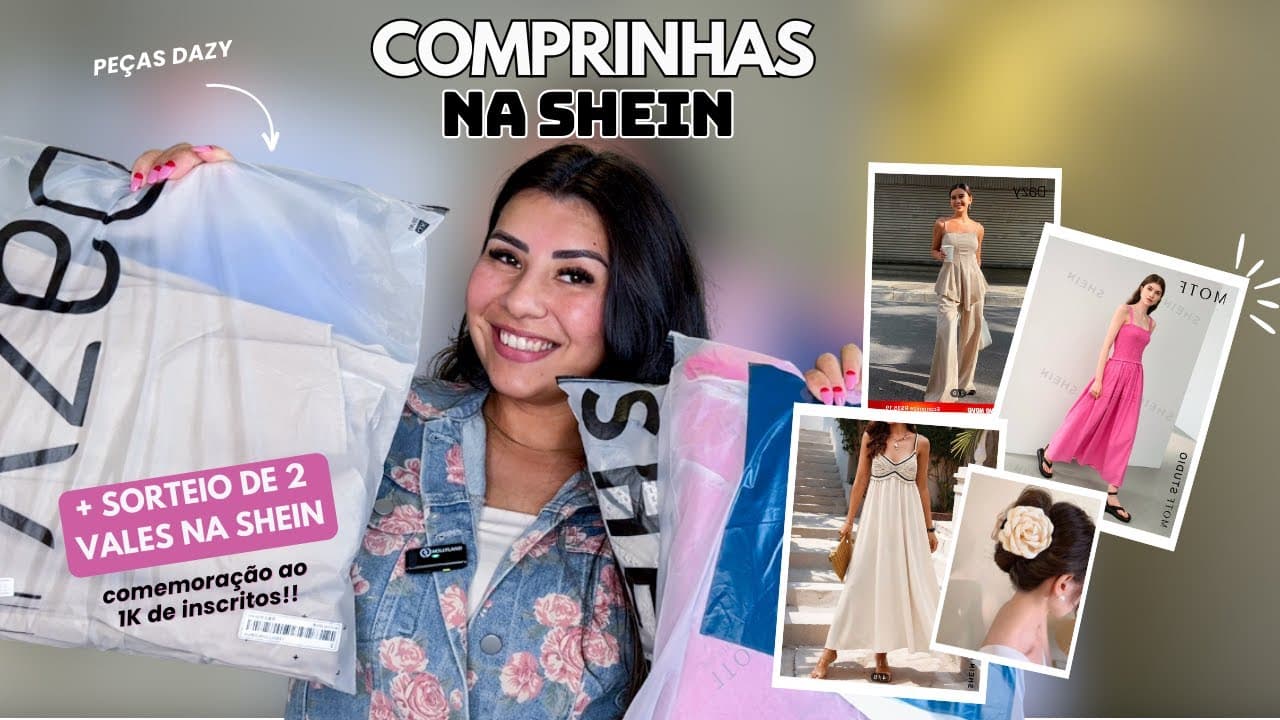 COMPRINHAS DE VERÃO NA SHEIN | + SOMOS 1K DE INSCRITOS + SORTEIO NA SHEIN